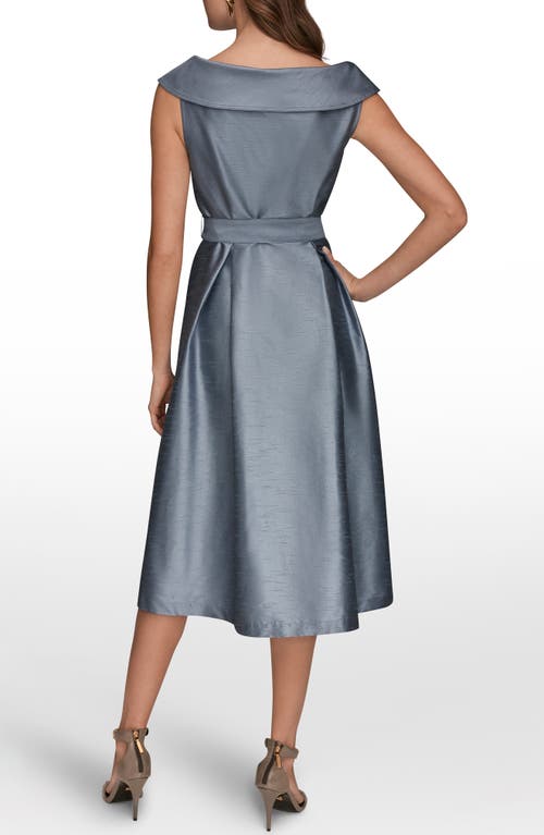 Donna Karan New York Fit & Flare Midi Dress In Gray