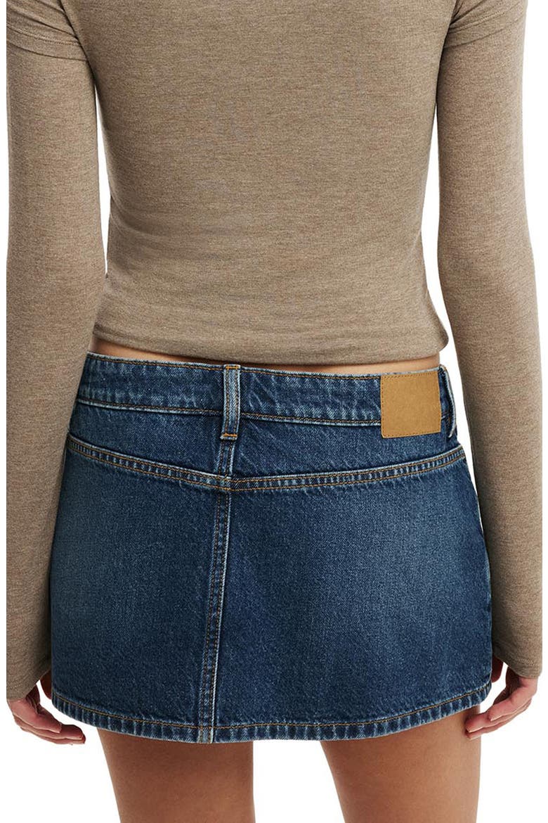 Low Rise Denim Miniskort, Alternate, color, SCORPIO BLUE