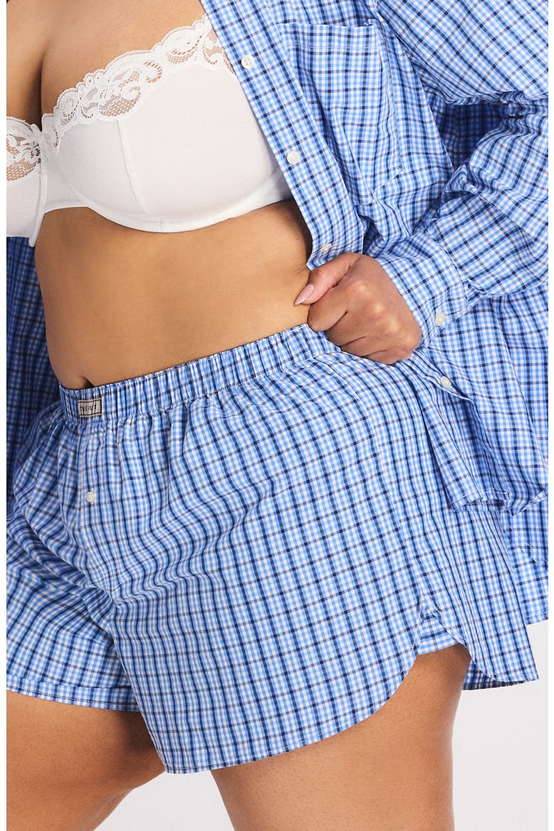 Kickback Casuals Pajama Boxers, Alternate, color, SKYLINE BLUE PLAID BEHAVIOR