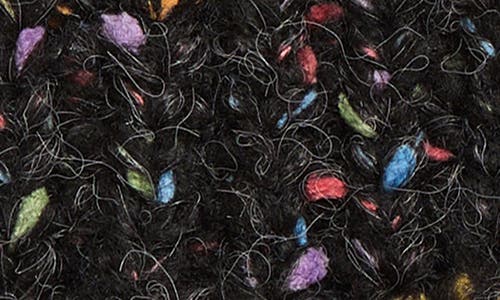 Tasha Marled Confetti Cuffed Beanie In Black