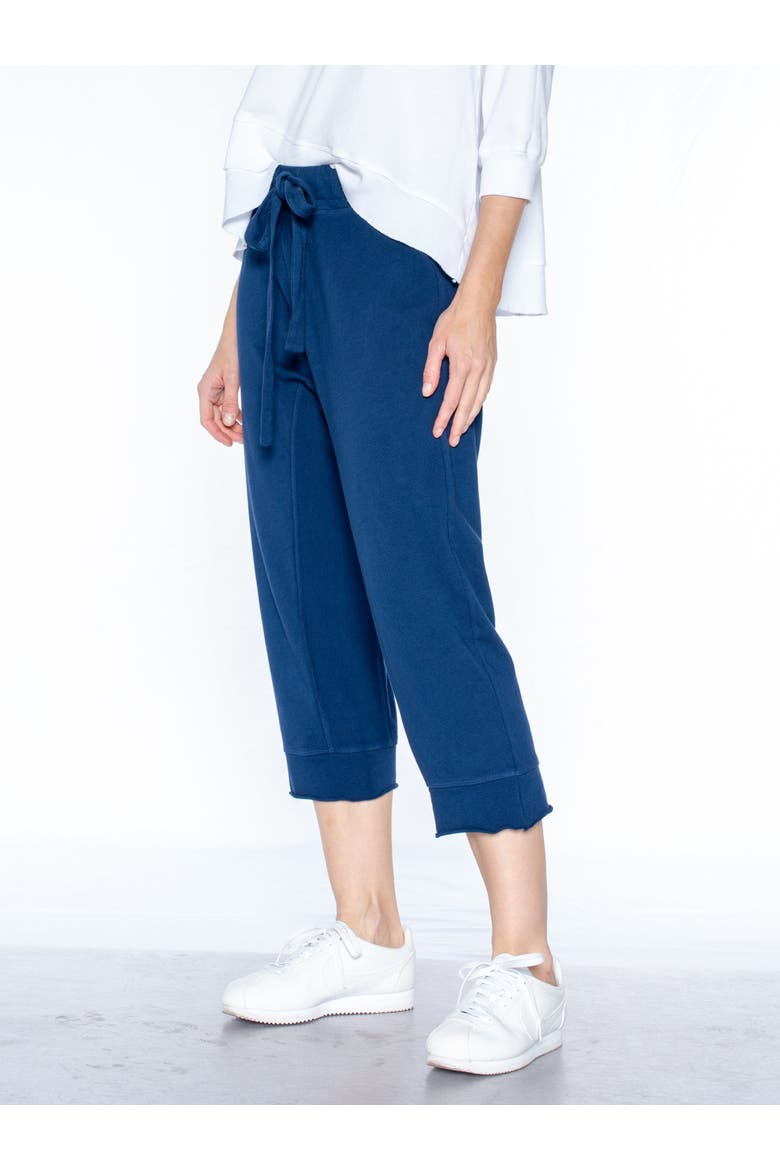 Crop Raw Jogger Easy Fit Pants, Alternate, color, White