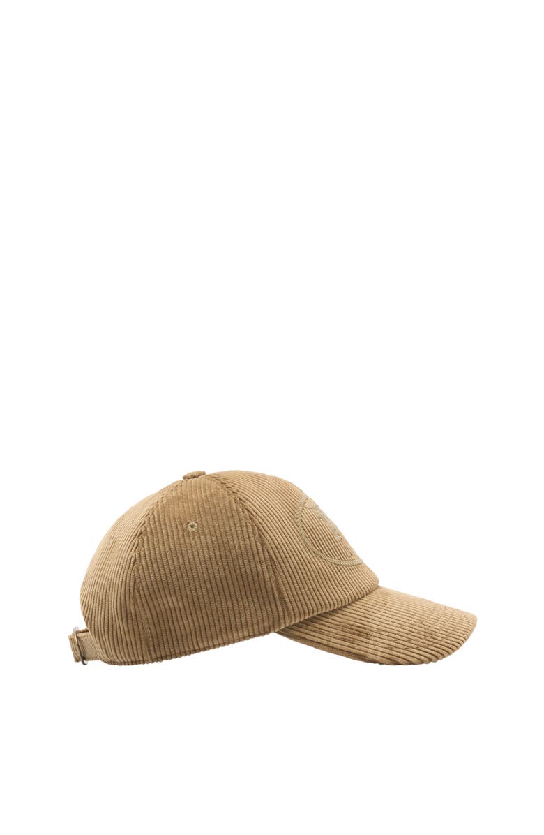 Burberry Knight Stamp Corduroy Baseball Cap, Alternate, color, Sweep Beige