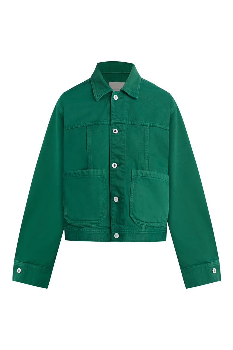 The Oliver Denim Jacket, Alternate, color, EMERALD