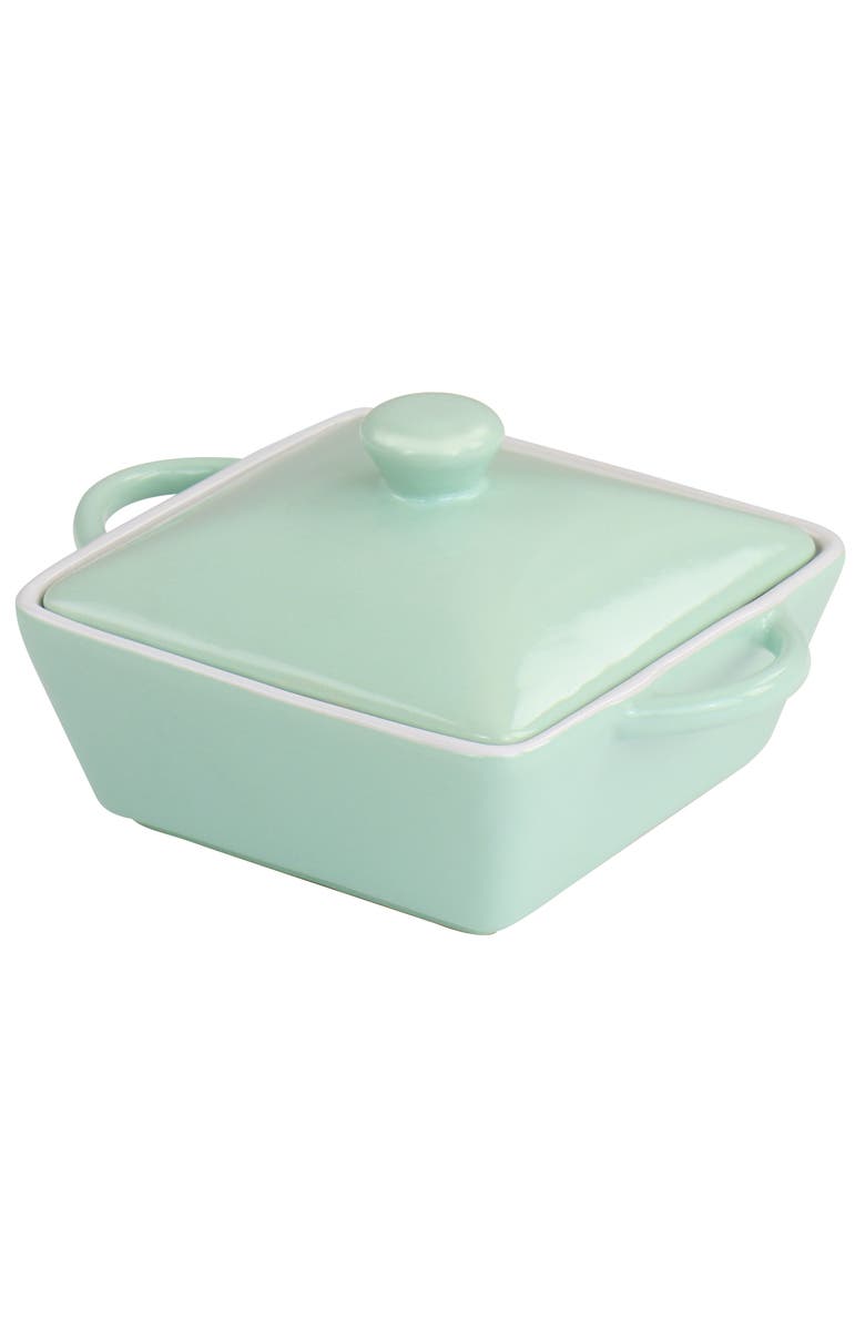 MARTHA STEWART Mini Stoneware Casserole with Lid in Mint, Alternate, color, Mint