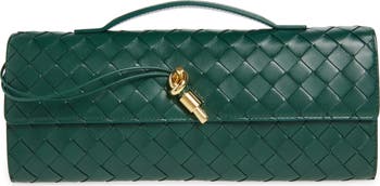 BOTTEGA VENETA ロングアンディアーモクラッチ グリーン Bottega Veneta Long Andiamo Clutch - Luxe Du Jour