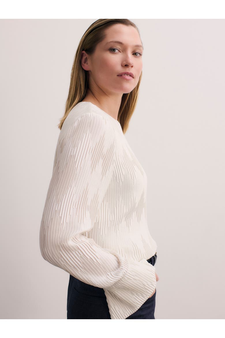 Ellesmere Plisse Blouse, Alternate, color, Ivory