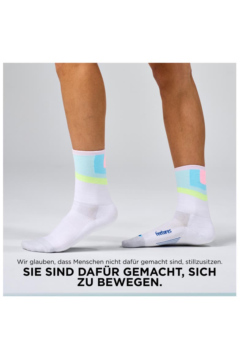 Elite Light Cushion Mini Crew Sock  Sport Sock with Targeted Compression, Alternate, color, Candy Court
