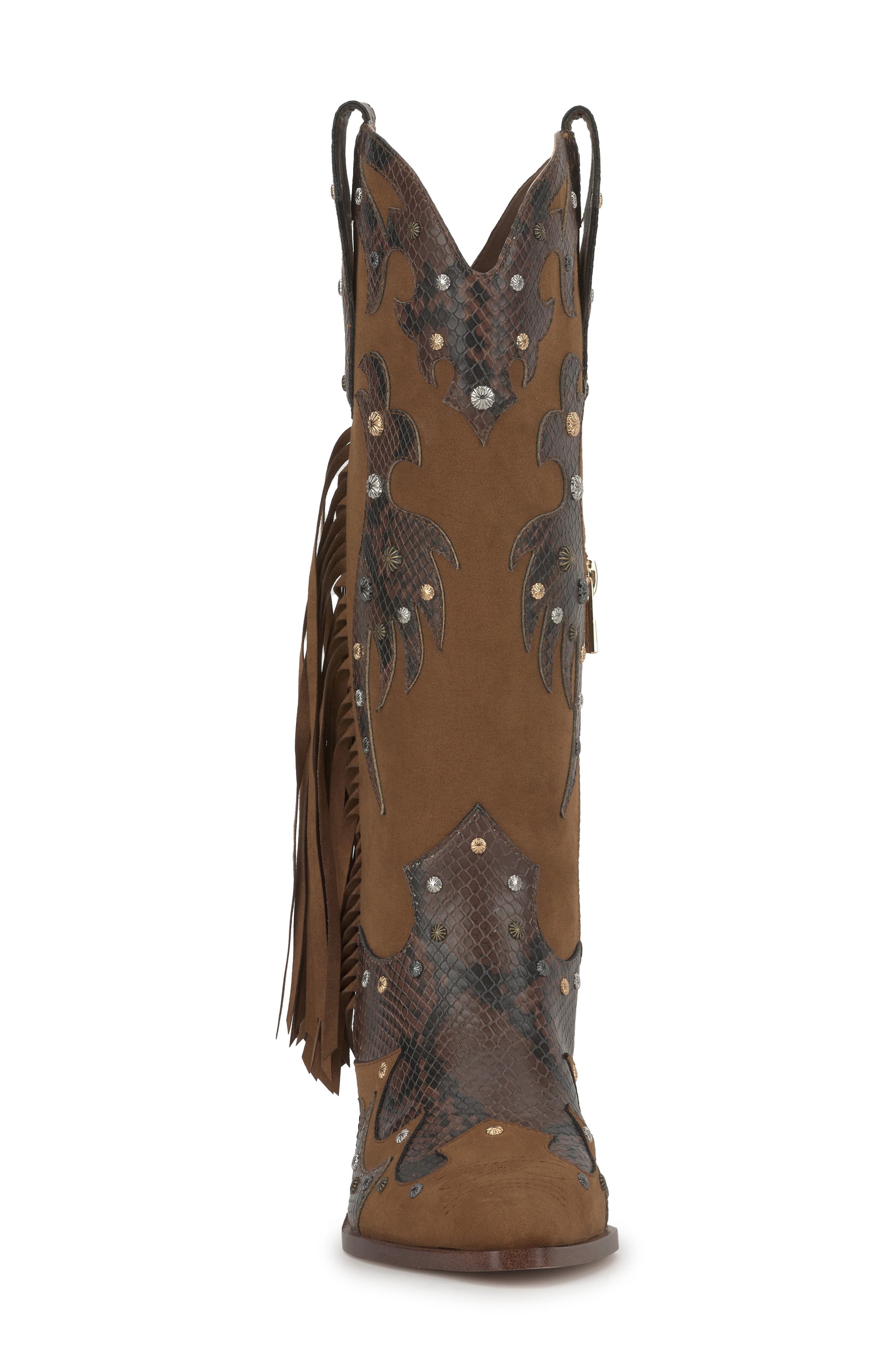 Piarin Pointed Toe Western Boot, Alternate, color, LIGHT HICKORY