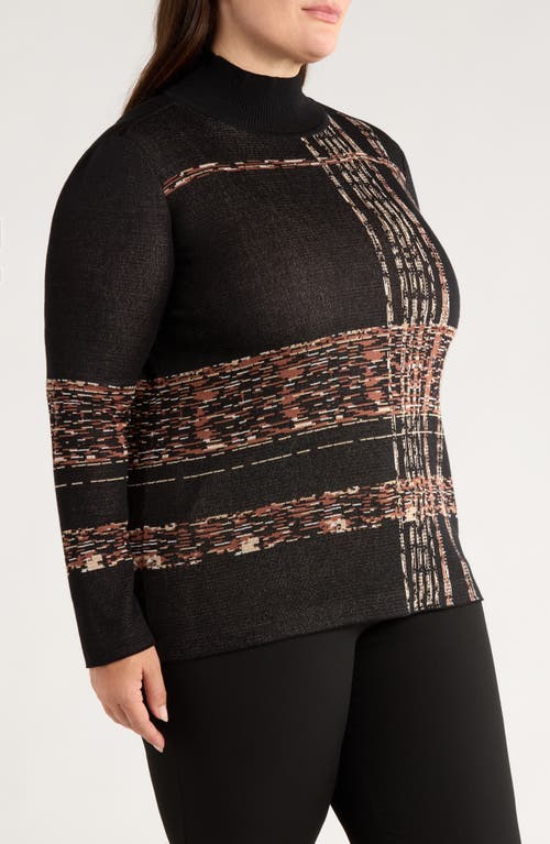 Anne Klein Plus Size Turtleneck Luxe-stitch Sweater In Multi