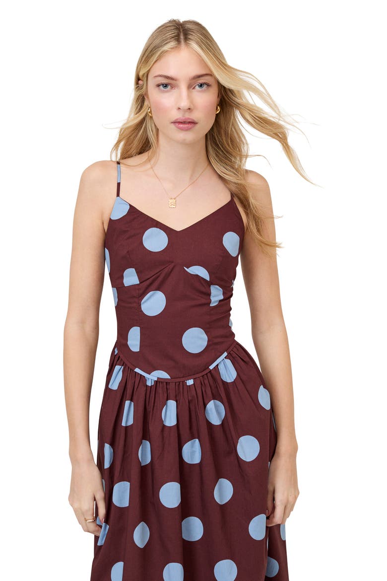 Renley Sleeveless Maxi Dress, Alternate, color, BROWN