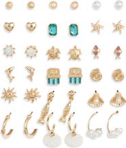BP. Coastal Set of 18 Assorted Earrings