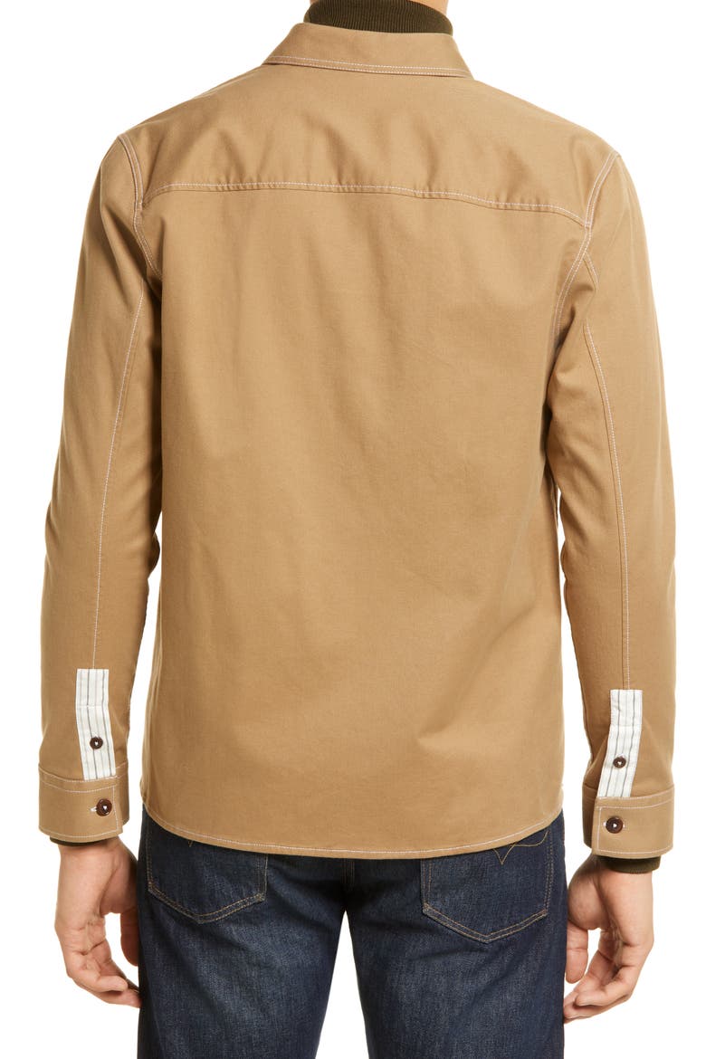 Leytun Cotton Twill Shacket, Alternate, color, TAN