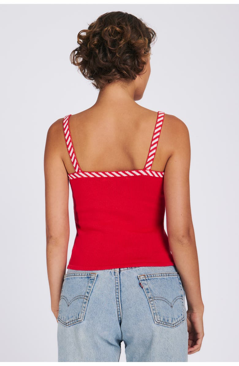 RACHEL ANTONOFF Pina Colada Tank, Alternate, color, Maraschino