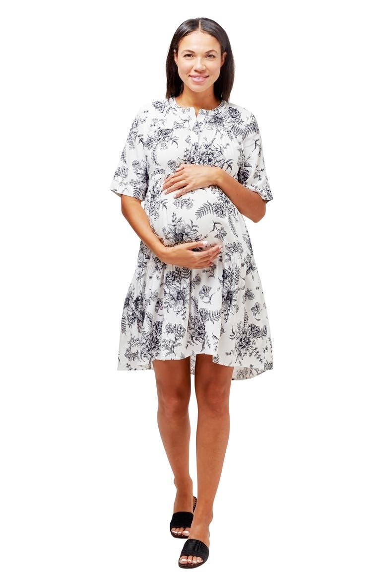 Valeria Maternity/Nursing Dress, Alternate, color, FLORA