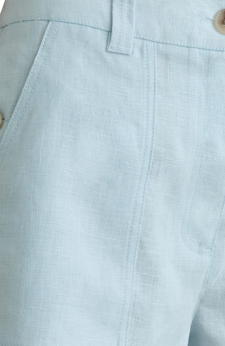 Reiss Ashby Linen Shorts, Alternate, color, Light Blue