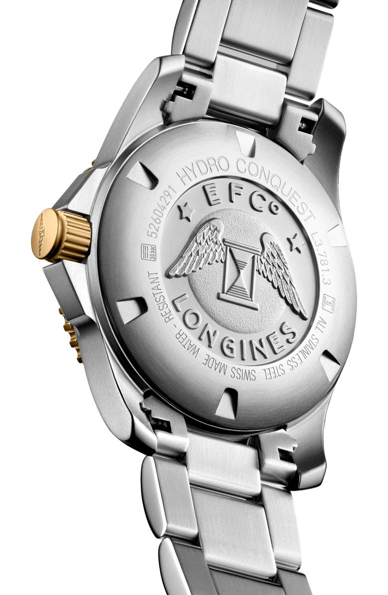 Longines HydroConquest Automatic Bracelet Watch, 41mm, Alternate, color, Black