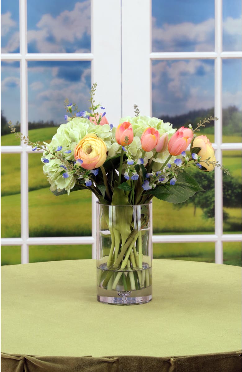 Mark Roberts Tulip Hydrangea Bouquet, Alternate, color, Peach