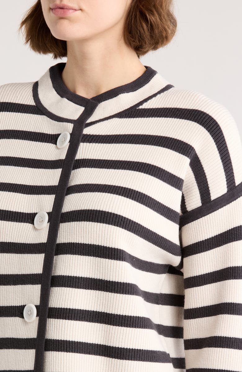 Splendid Alix Stripe Shacket, Alternate, color, Moonstone/ Lead