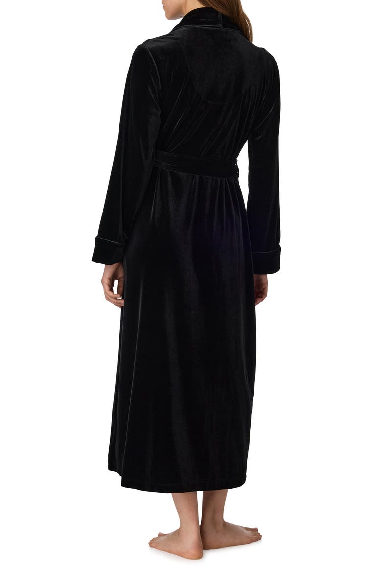 Shawl Collar Long Robe, Alternate, color, BLACK