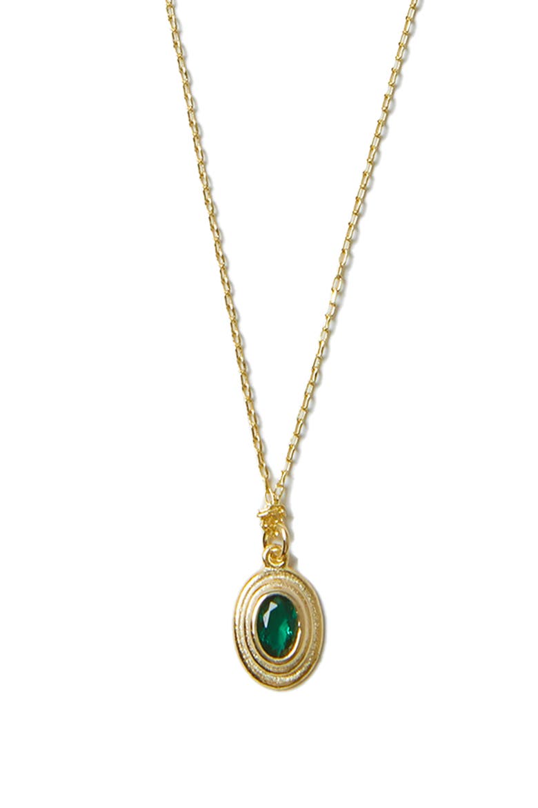 Emerald Pendant Necklace, Alternate, color, GOLD