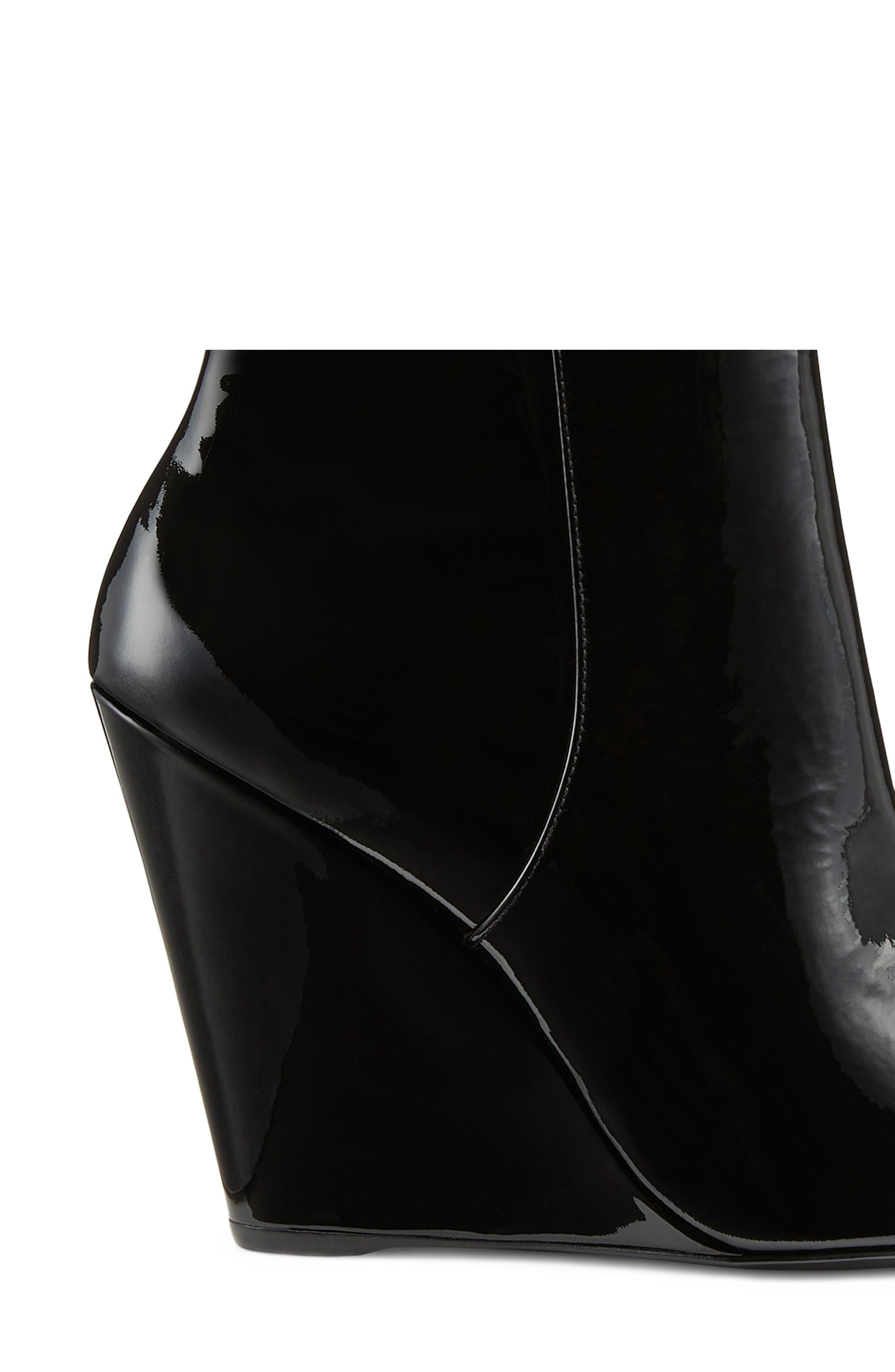 Stuart Wedge 100 Zip Bootie, Alternate, color, BLACK