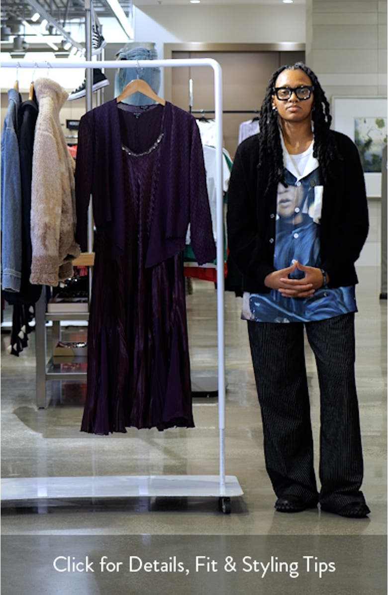 Tiered Charmeuse & Chiffon Cocktail Dress, sales video thumbnail