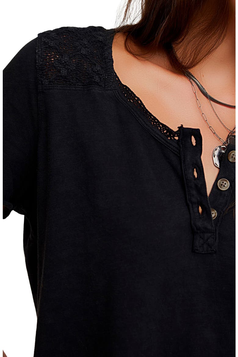 Heirloom Henley Top, Alternate, color, BLACK