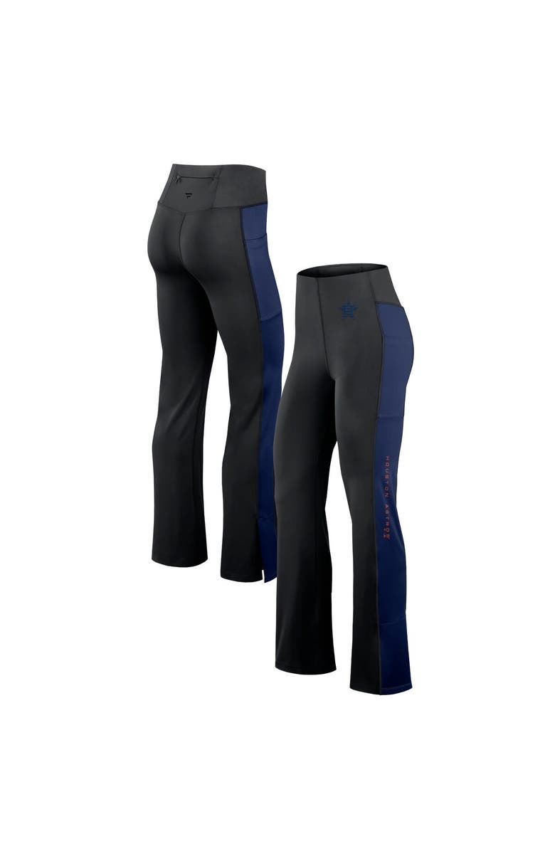 Fanatics Signature Women's Fanatics Signature Black Houston Astros Studio Fitted Flared Leggings, Main, color, Black