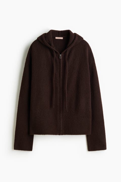 Knitted Zip-through Hoodie