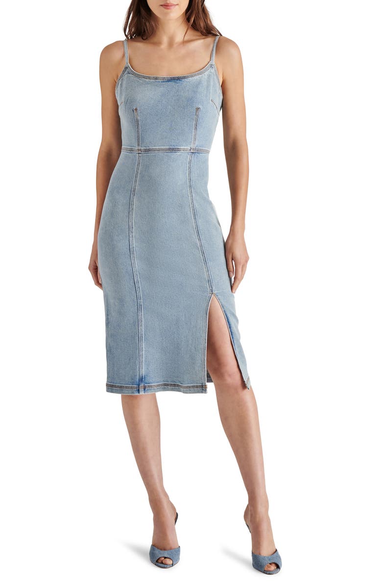 Steve Madden Giselle Denim Dress, Main, color, Medium Wash Denim