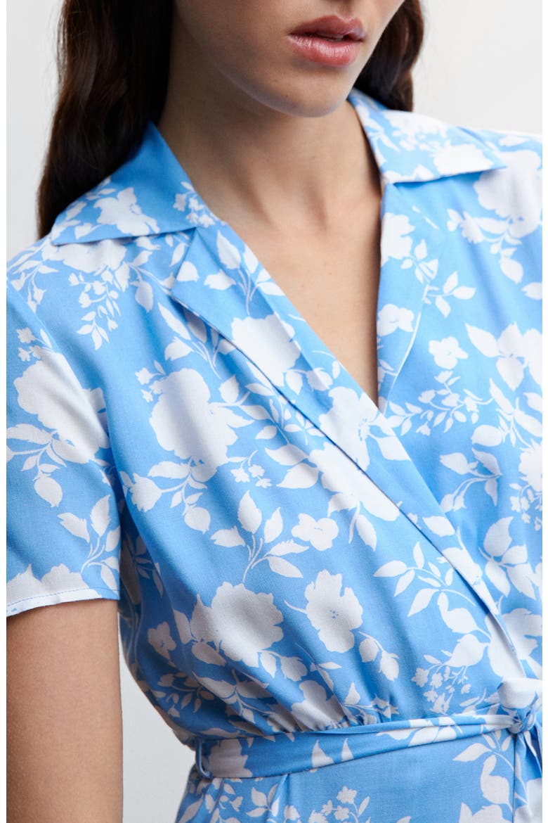 Floral Woven Shirtdress, Alternate, color, NAVY