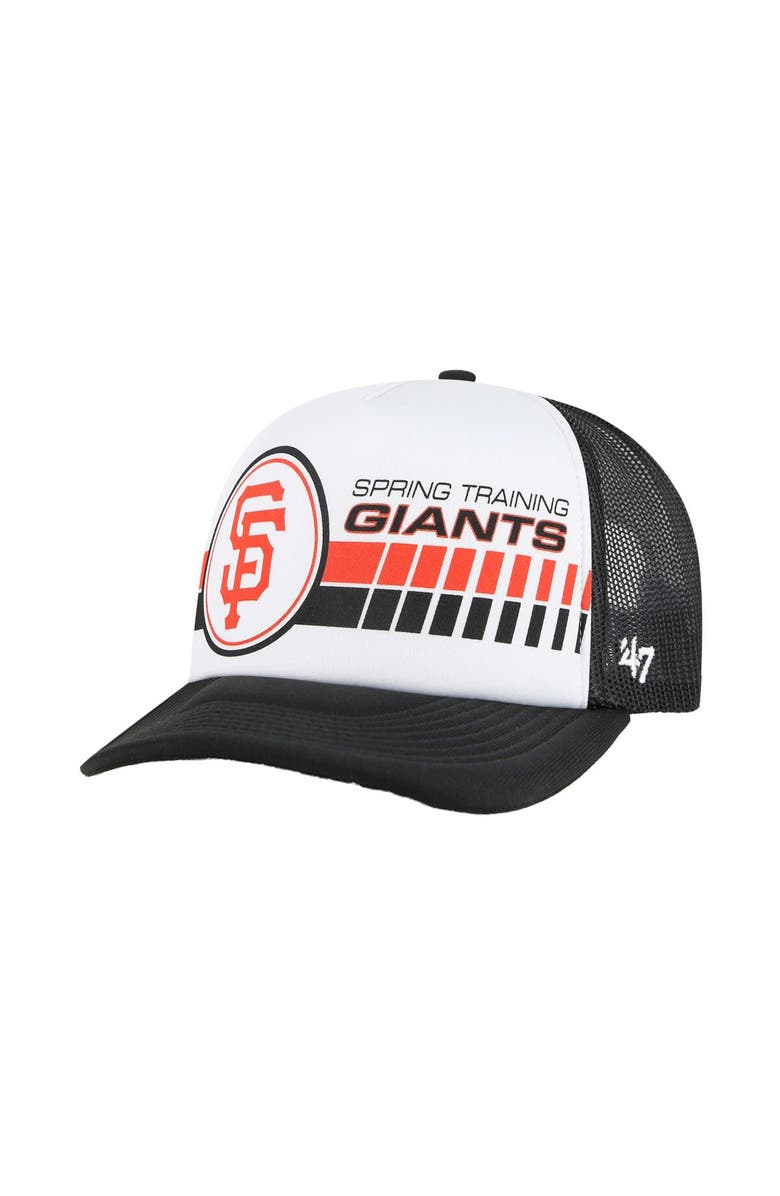 '47 Men's '47  White/Black San Francisco Giants 2024 Spring Training Foam Trucker Adjustable Hat, Main, color, 