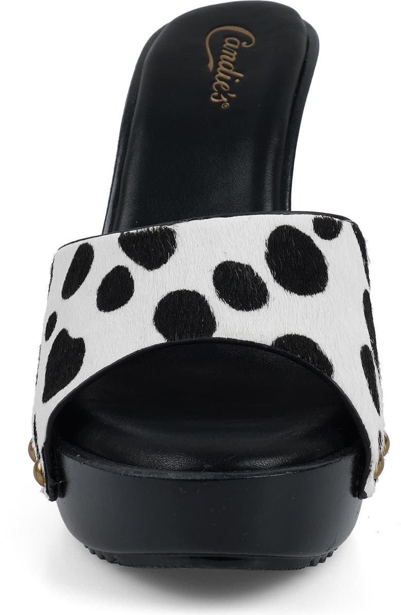 Candie's Love Genuine Calf Hair Platform Sandal, Alternate, color, Dalmation