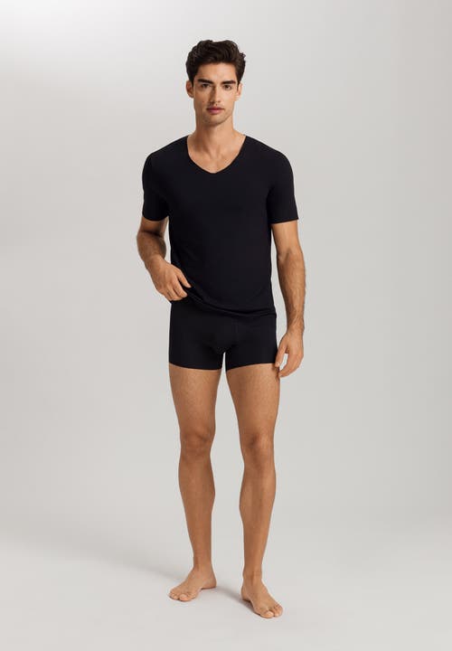 Hanro Clean Cut Tencel Boxer Brief In Black