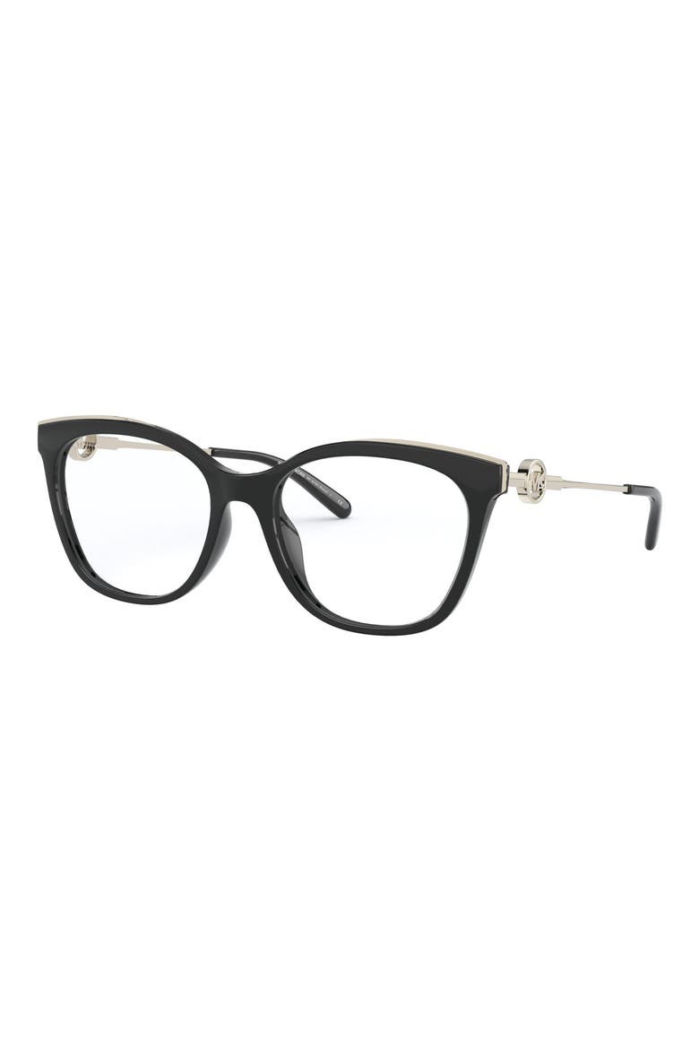 54mm Square Optical Glasses, Alternate, color, BLACK