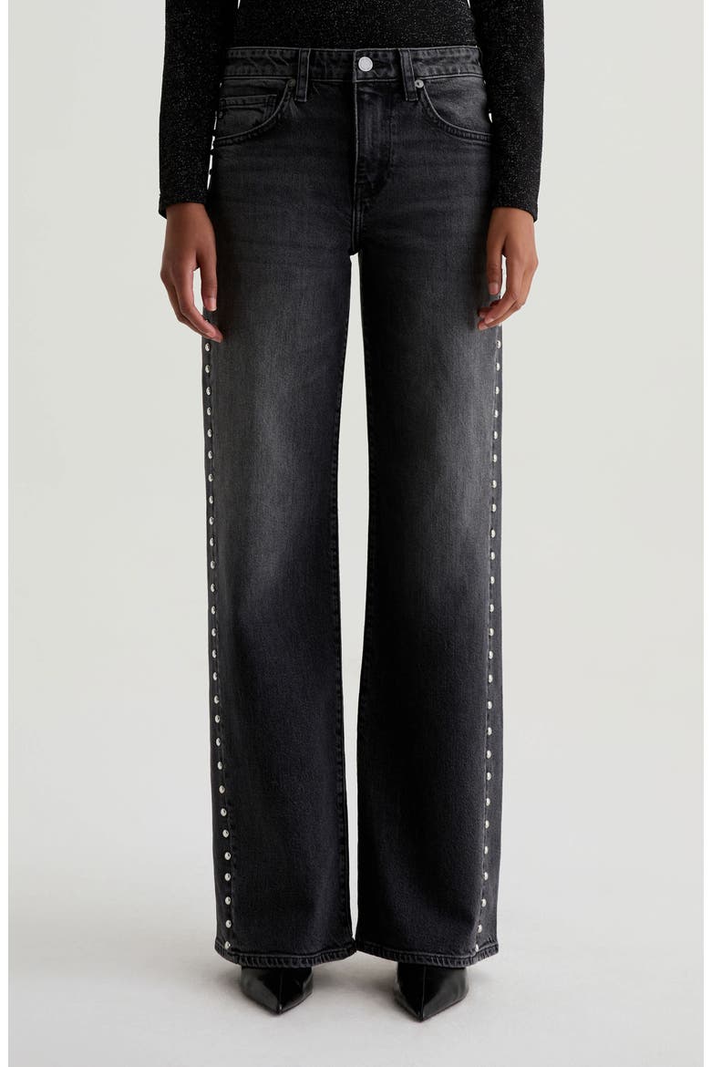 Adria Stud Wide Leg Jeans, Main, color, IMMENSITY