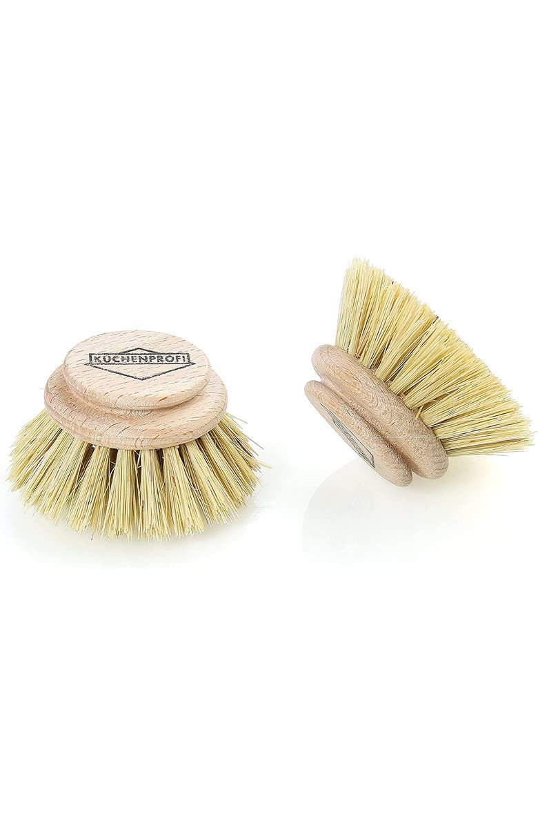 Kuchenprofi Replacement Brush Refill for Classic Dish Washing Brush, Set of 2, Main, color, Brown