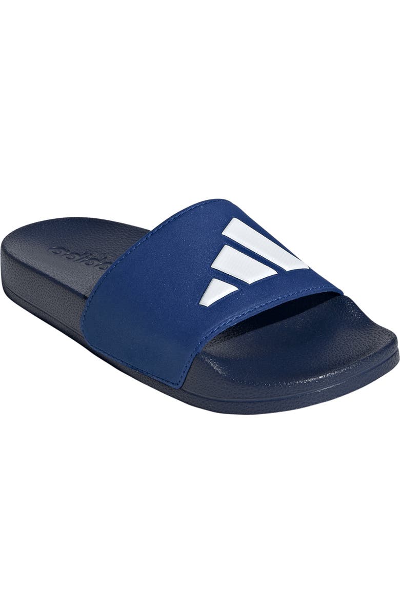 adidas Kids' Adilette Slide Sandal, Main, color, Dark Blue/ White/ Royal Blue