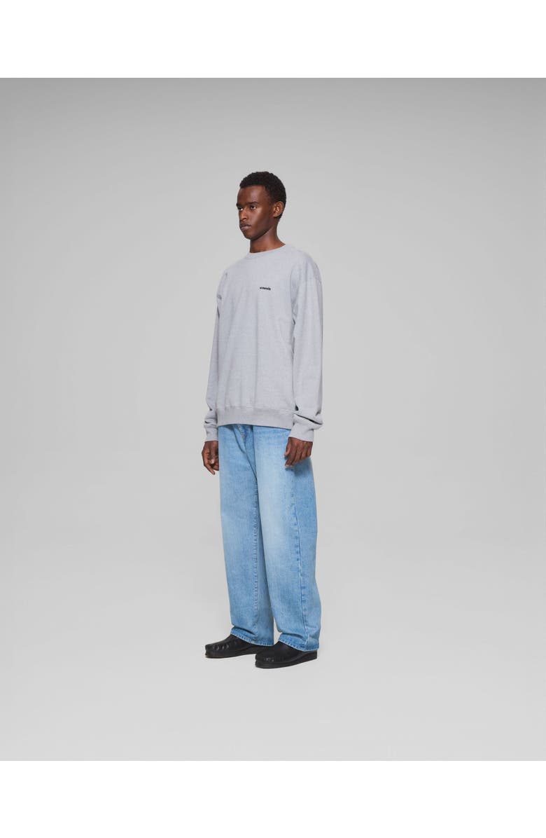 vowels Classic Crewneck, Alternate, color, Heather Gray