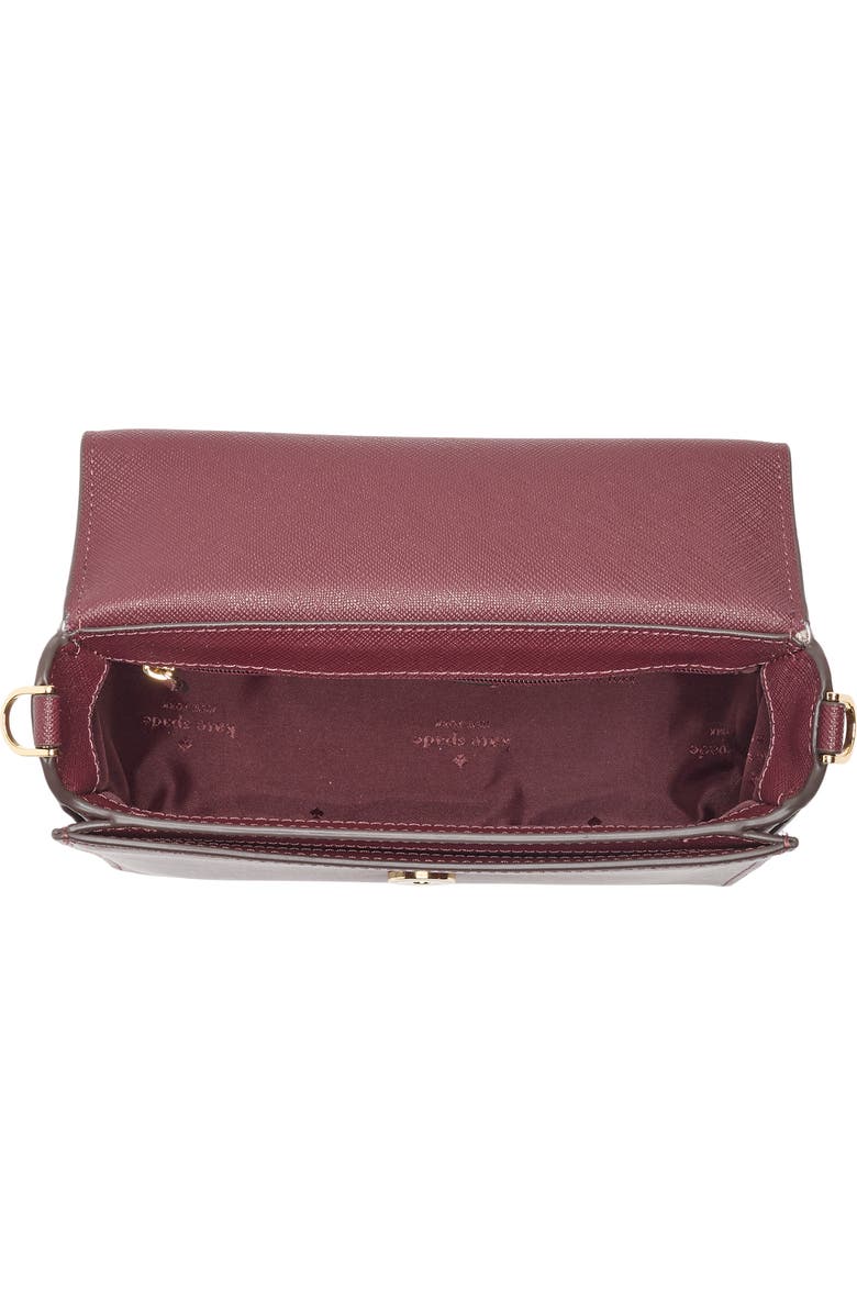 Kate Spade New York reegan saffiano leather crossbody bag, Alternate, color, Dark Merlot