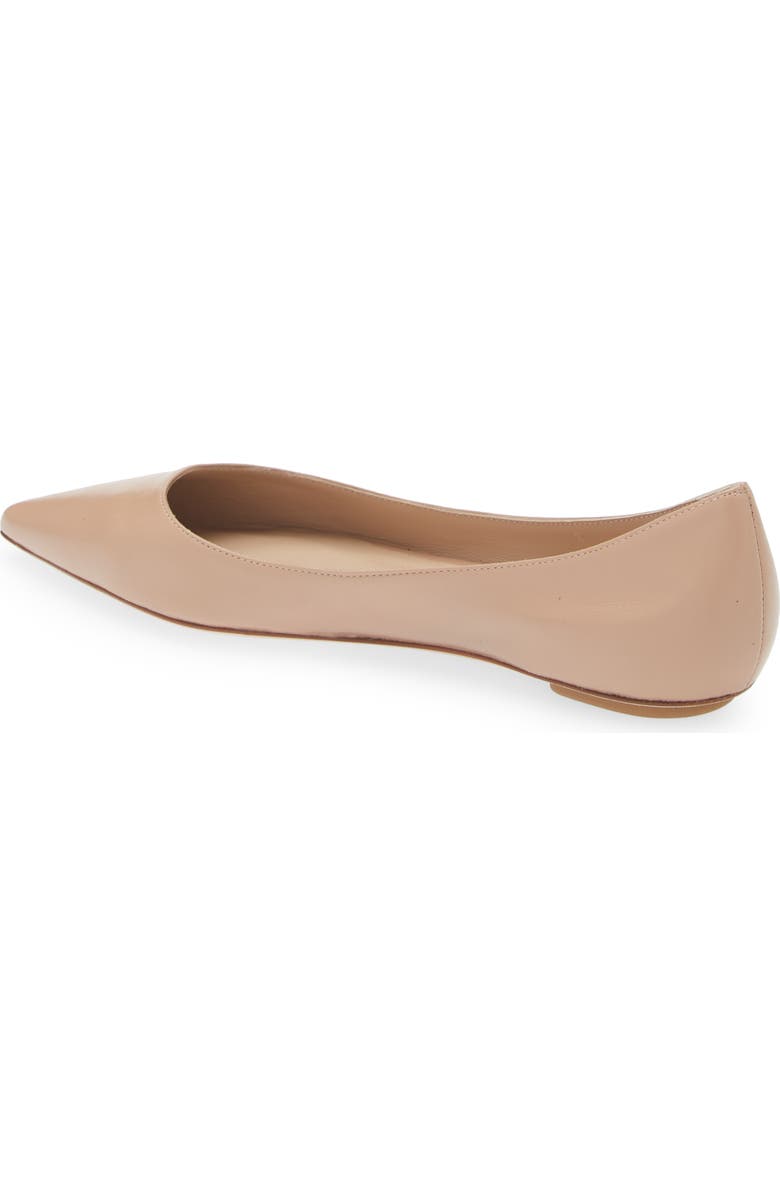 Stuart Weitzman Emilia Pointed Toe Flat, Alternate, color, Adobe