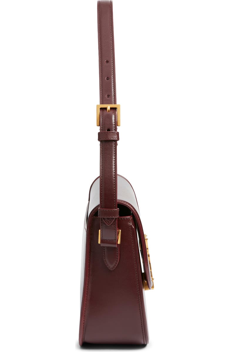 Saint Laurent Large Solferino Leather Shoulder Bag, Alternate, color, Rouge Cabernet
