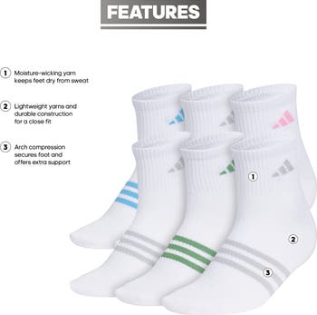 Athletic Cushioned Crew Socks - Pack of 6
