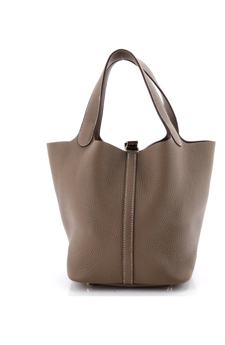 Pre-Owned Hermes Picotin Lock Bag Clemence MM, Main, color, Etoupe