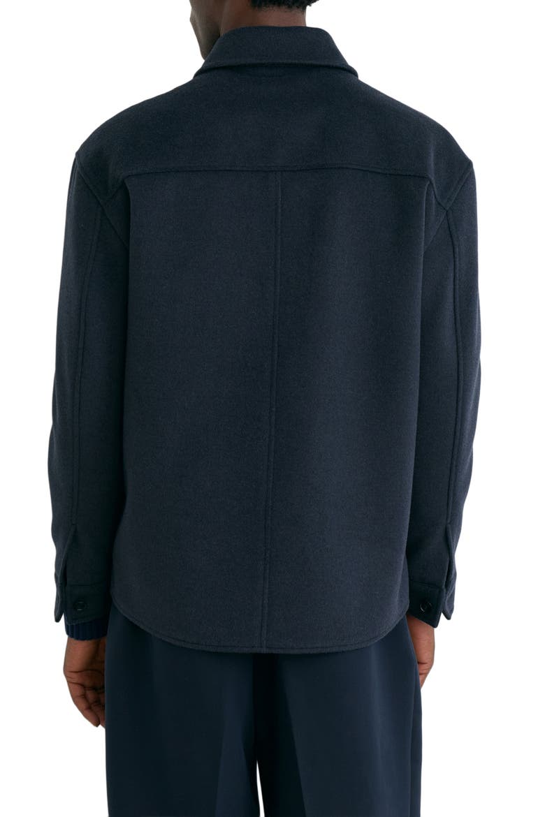 Liam Checked Wool Blend Shirt Jacket, Alternate, color, AIRFORCE BLUE