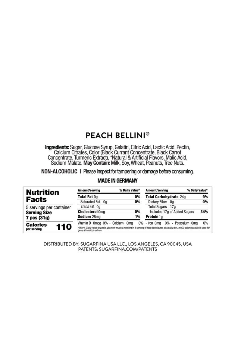 sugarfina Peach Bellini Celebration Bottle, Alternate, color,