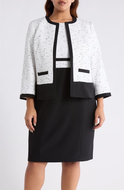 Tweed Cardigan (Plus)