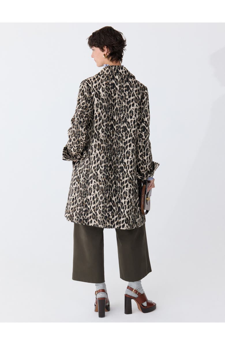 Callas Milano Perry Animal Jaquard Coat, Alternate, color, Natural Multi