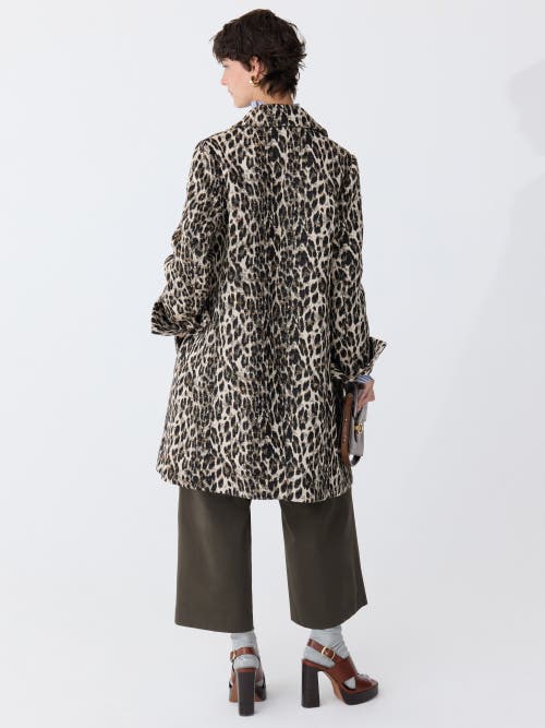 Callas Milano Perry Animal Jaquard Coat In Multi