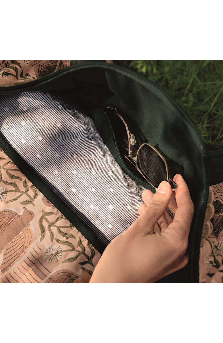 Danica Brands Peregrine Block Print Weekender Bag, Alternate, color, Beige